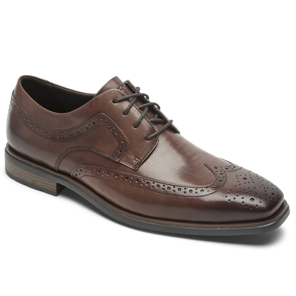 Rockport Singapore Mens Dress Shoes - Dres Sports Business 2 Wingtip Brown - OF4567823